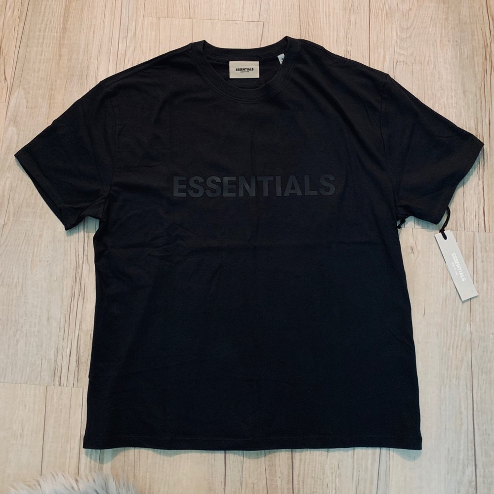 Fear of God Essentials 3D Silicon T-Shirt black S